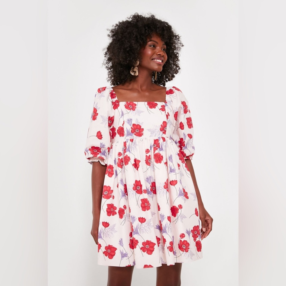 Tuckernuck Hyacinth House Veronica Floral Mini Dress 100% Cotton Size Small